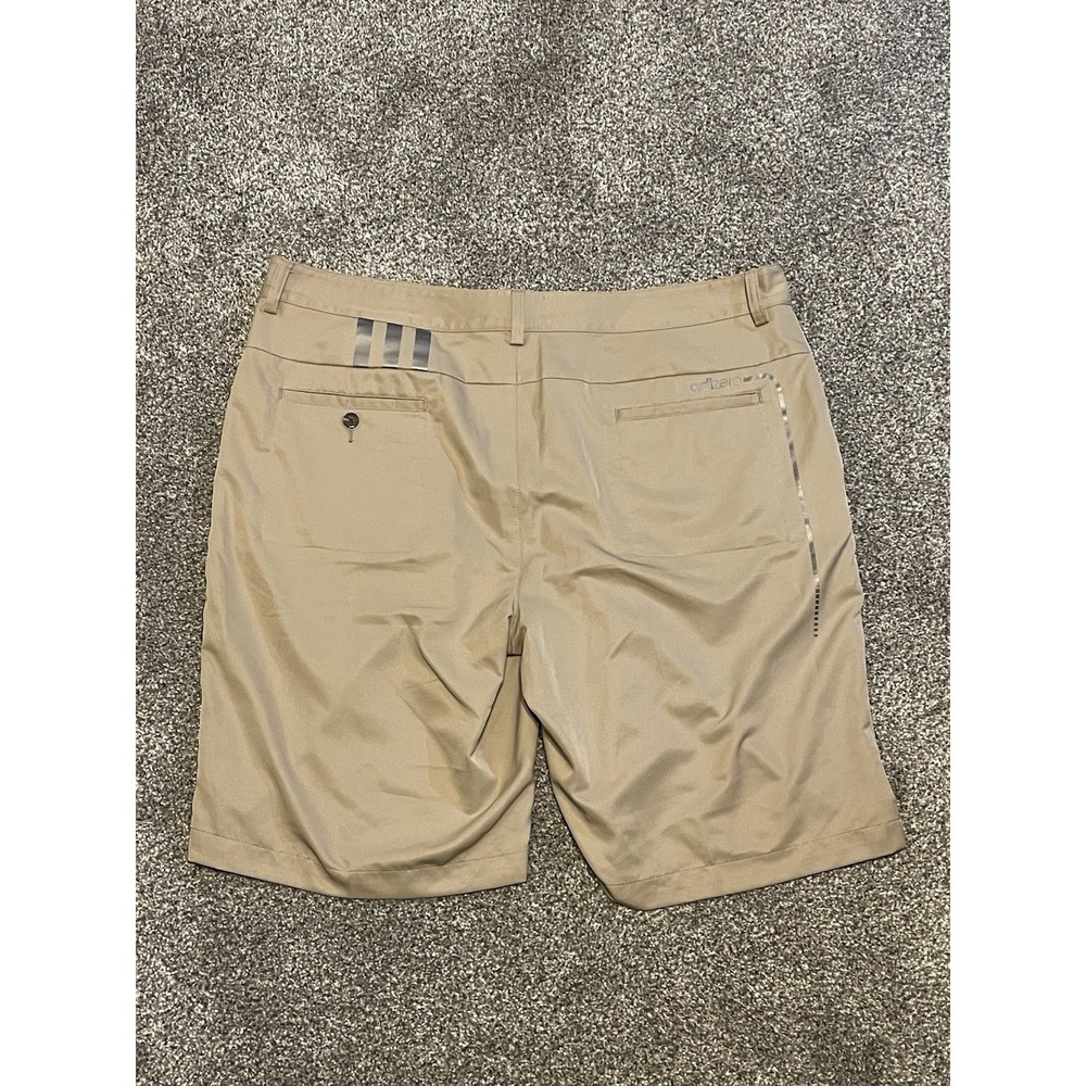 Adidas Golf Shorts‎ Mens 38 Adizero Khaki Tan Performance Chino Flat Front - Picture 2 of 7